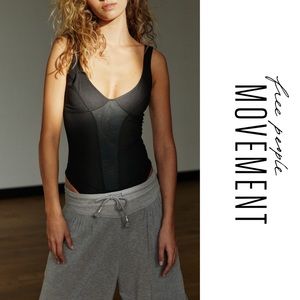 NWT Free People Black Leotard XS